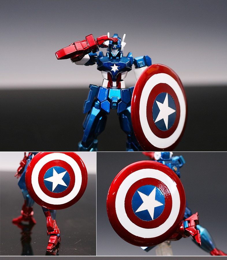Custom Build Gundam x Marvel 1/144 GBouncer Captain America