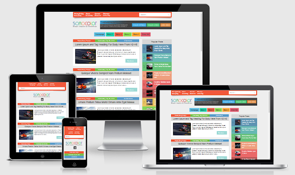 2 Template Responsive Penuh Warna yang Mirip Tapi Tak Sama