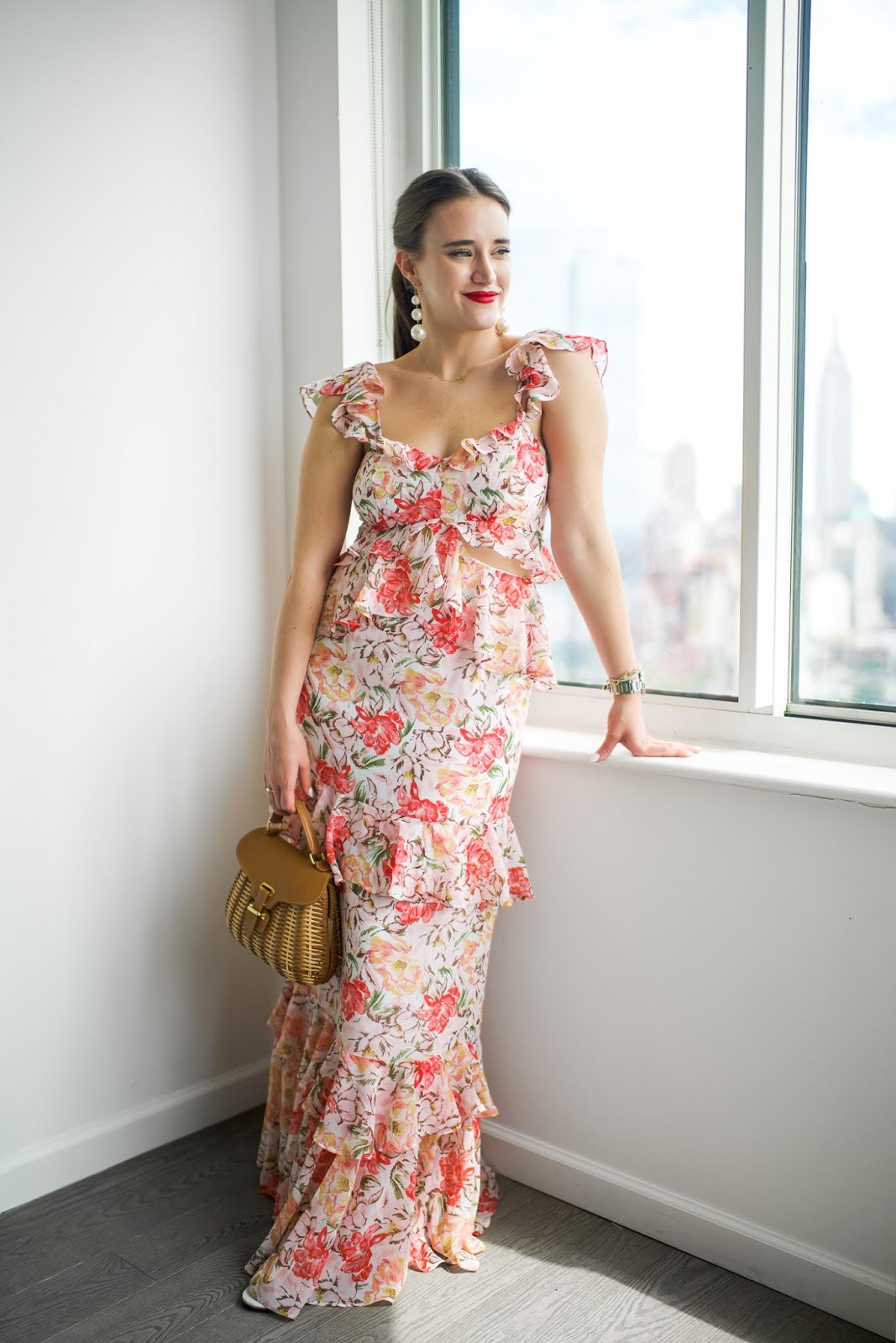 The Perfect Wedding Guest Dress from WAYF styled by popular New York fashion blogger, Covering the Bases