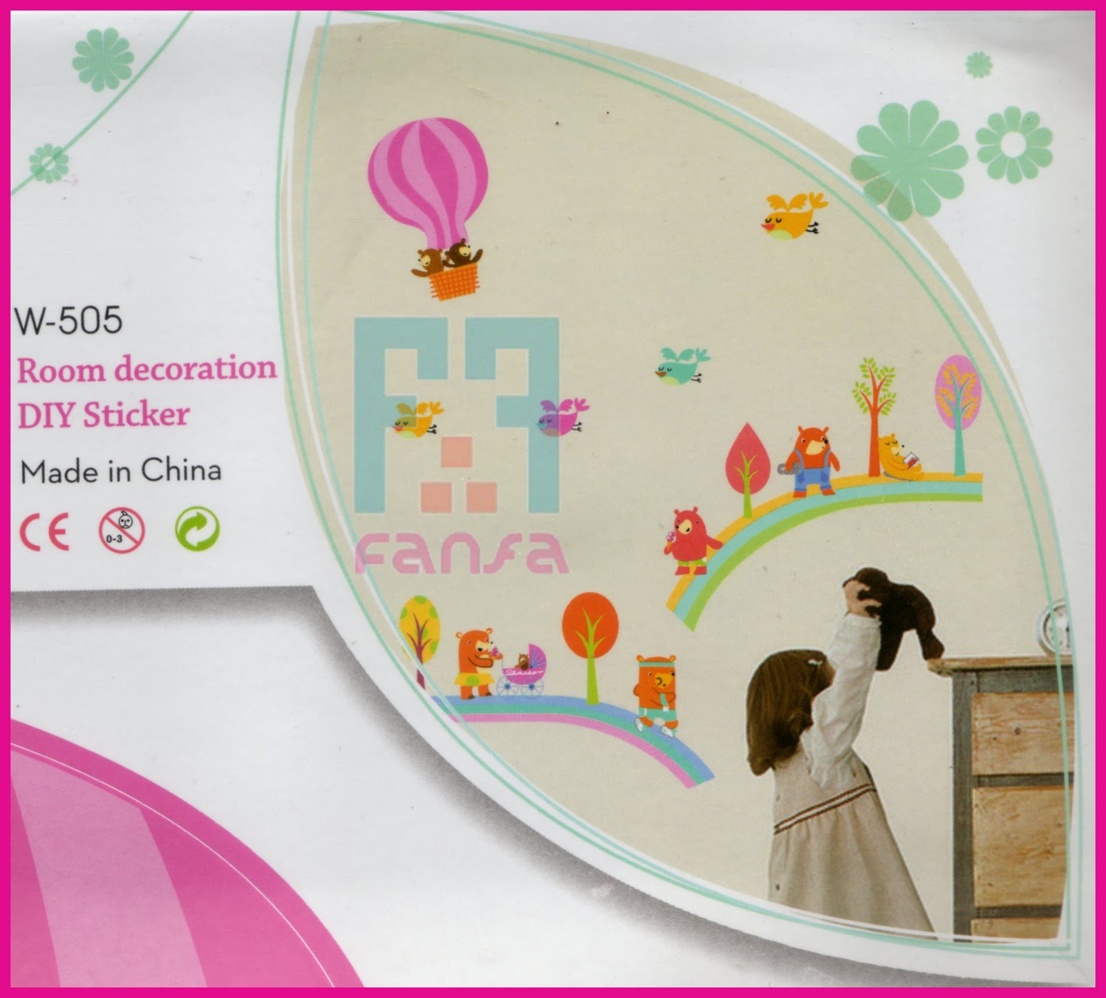 Rumah Sticker FanFa BIG WALL STICKER UK 51 X 79 CM