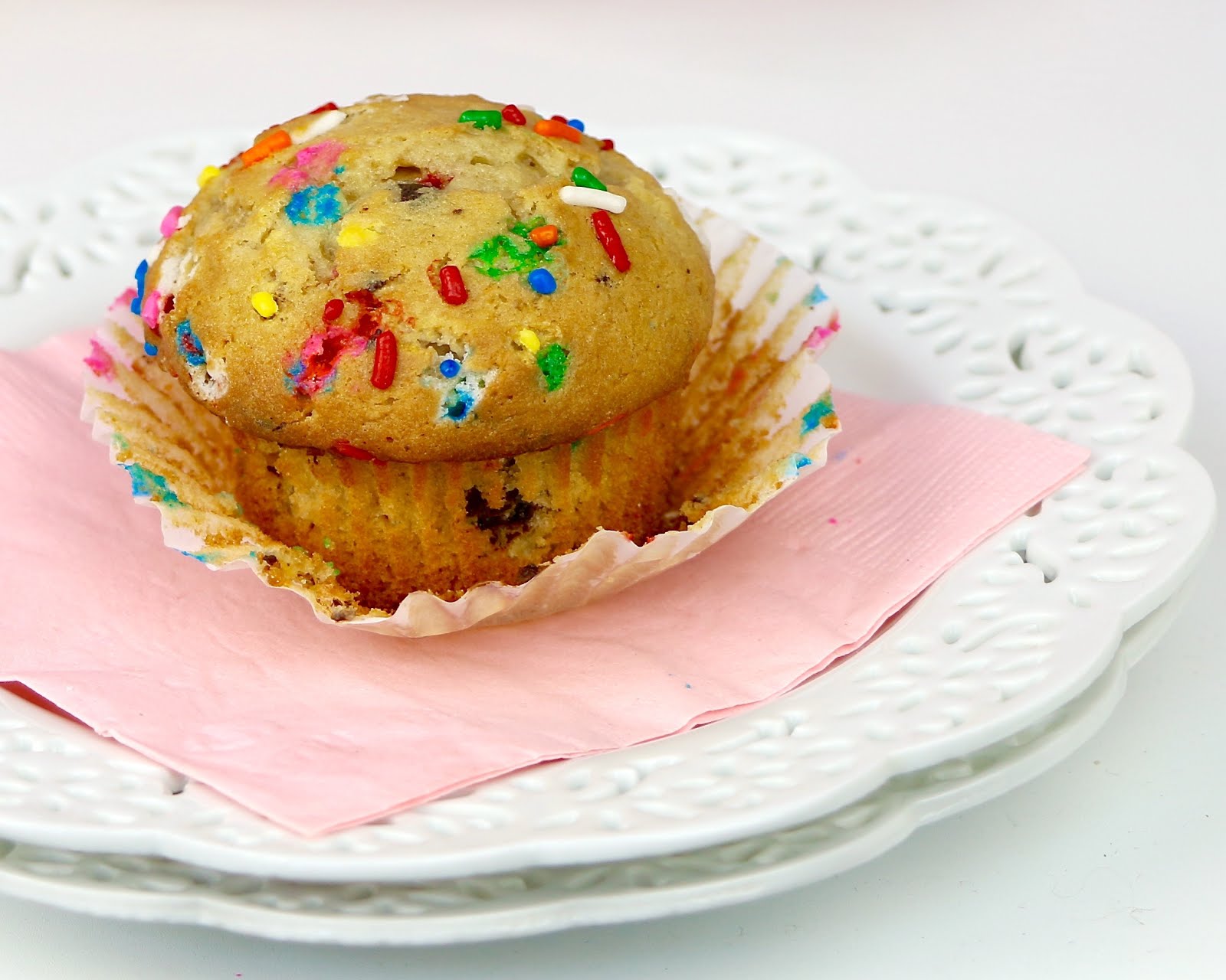 Funfetti Sprinkle Chocolate Chip Muffins The Lindsay Ann