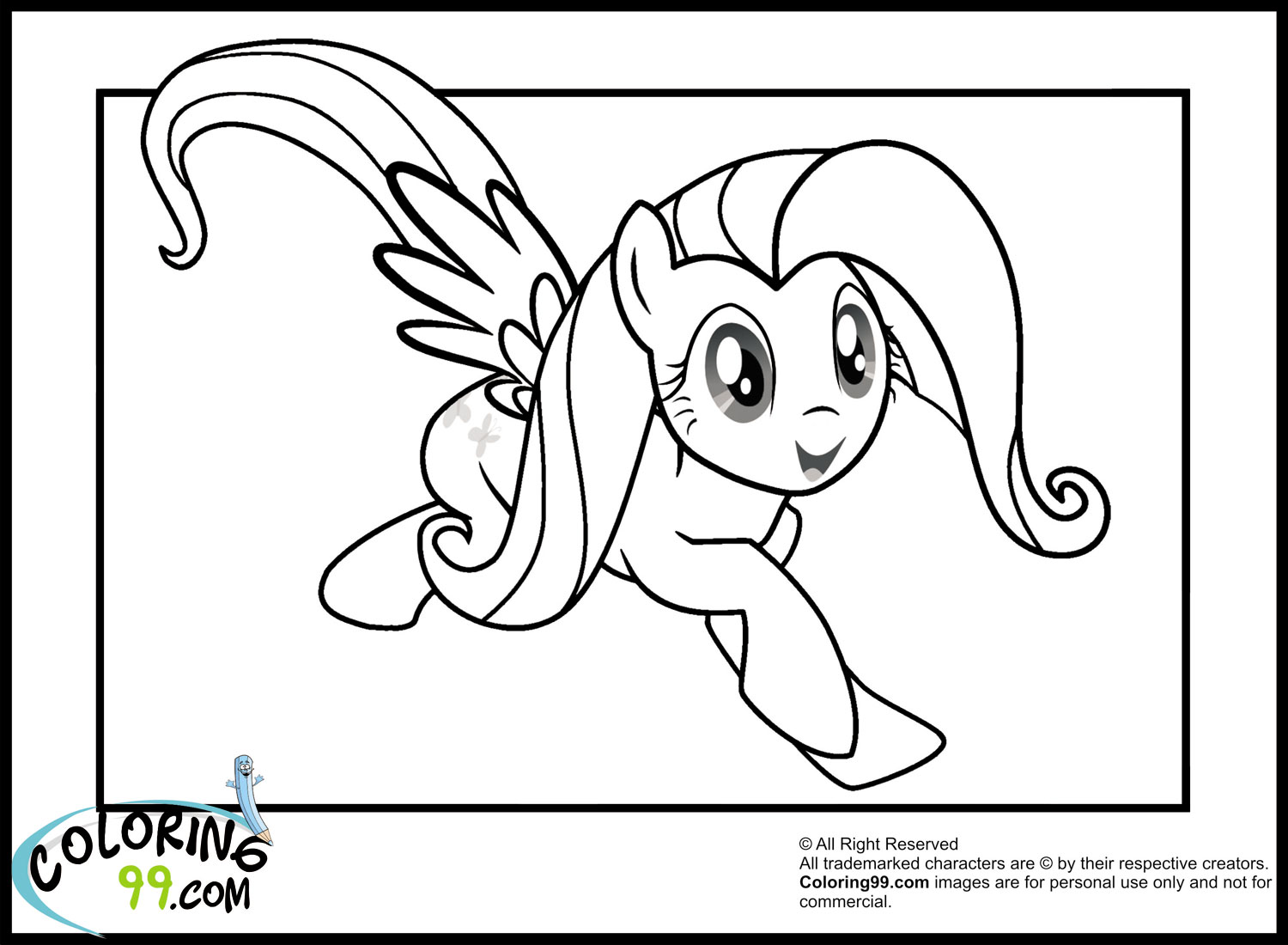 My Little Pony Fluttershy Coloring Pages | Team colors