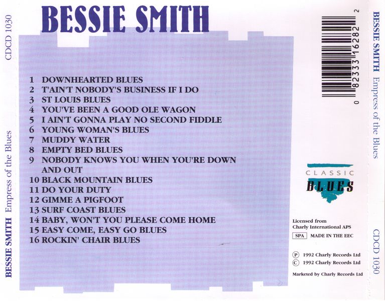 Music Of My Soul Bessie Smith1992Empress Of The Blues(Charly Records