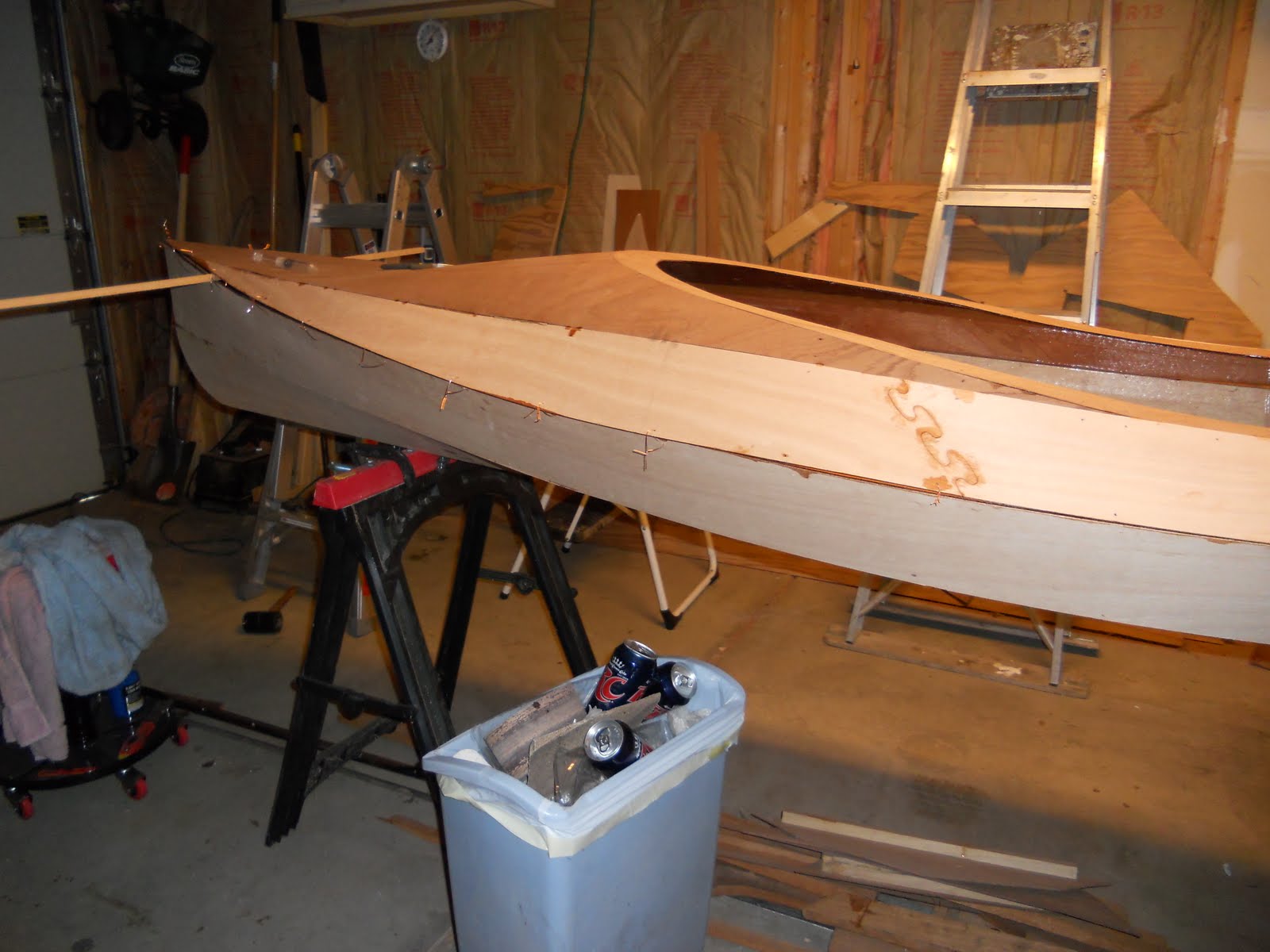 Wood Duck Kayak Build 45 hours. Mating Hull and Deck