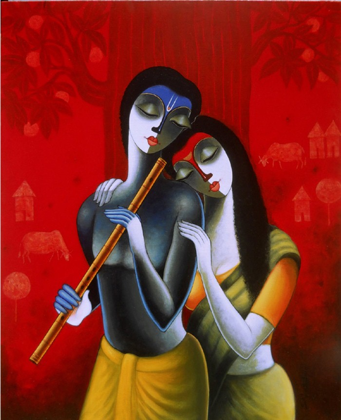 Индийский художник. Santosh Chattopadhyay 5