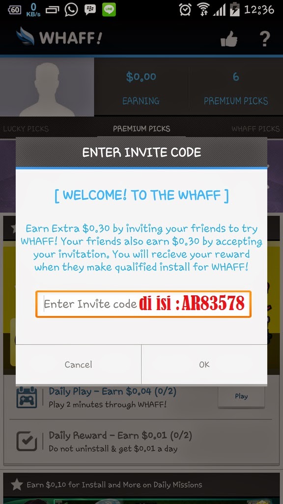 cara mendapatkan dollar dari whaff February 2015