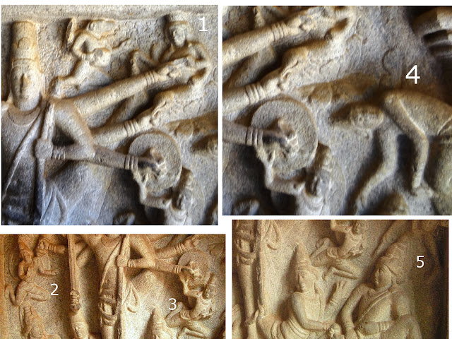 Ancient stone sculpture of Trivikrama and Vamana - Vishnu's 5th Avatar 
