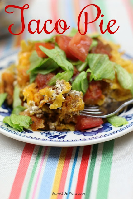Taco Pie recipe from Served Up With Love