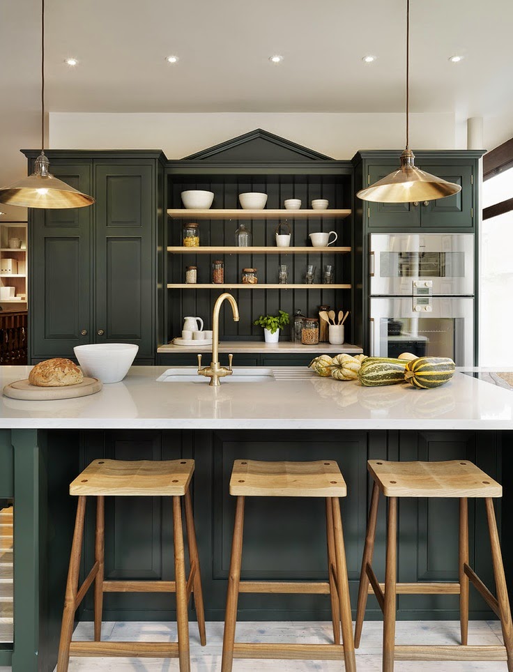 My Sweet Savannah: ~favorite green kitchens~with paint colors