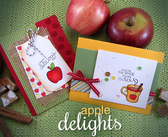 Apple Delights Stamp set by Newton's Nook Designs - Apple and Cider cards by Jennifer Jackson