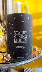 starry perspective fresh string lights night decorated tree evergreen