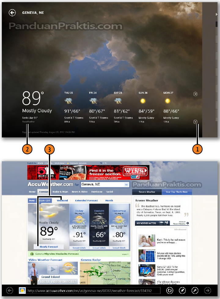 Cara Membaca Prakiraan Cuaca Di App Weather Windows 8