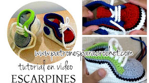 Aprende a Tejer Escarpines o Patucos Zapatillas para Bebé / Video Tutorial Crochet