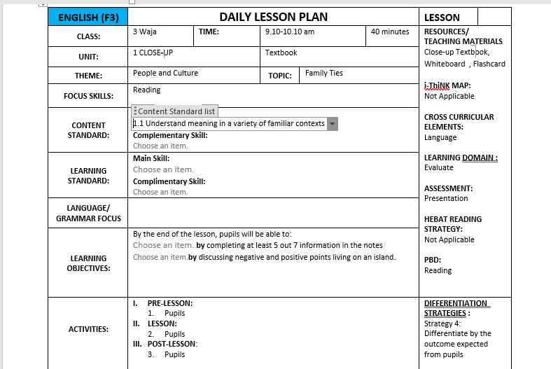 Как будет план на английском. Lesson Plan English. Английская система образования form1, form2. Общий план на английском. Бланк на английском.