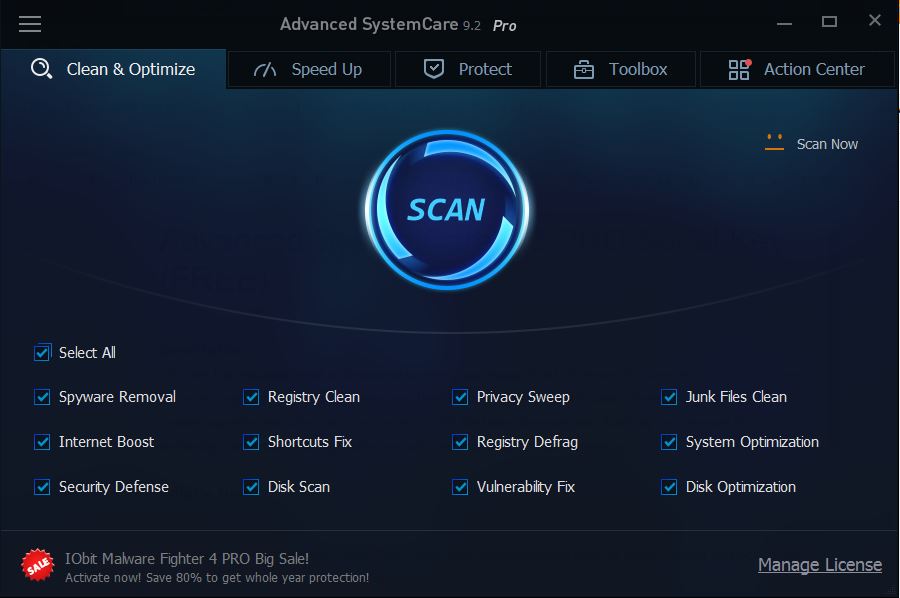 Advanced systemcare 9 pro ключ скачать бесплатно