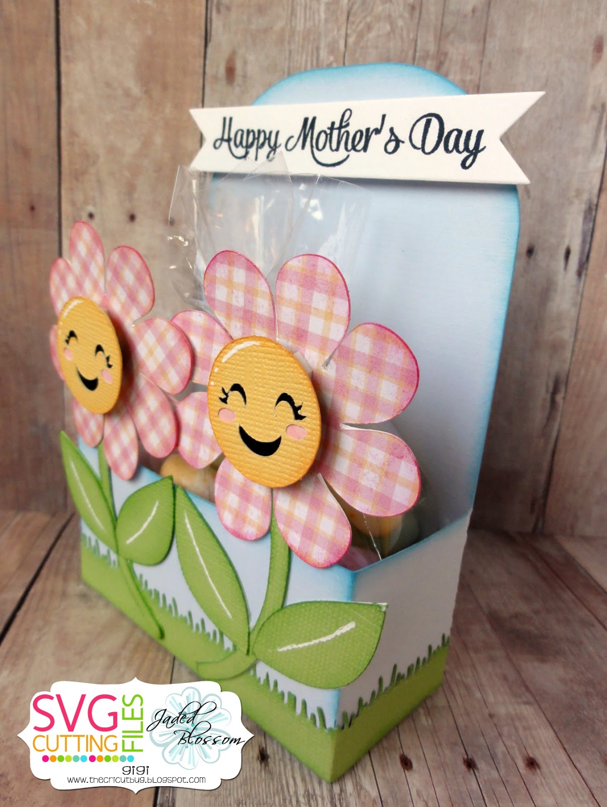 SVG Cutting Files Mother's Day Flower Treat Box