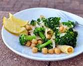 Broccoli Rigatoni with Chickpeas & Lemon
