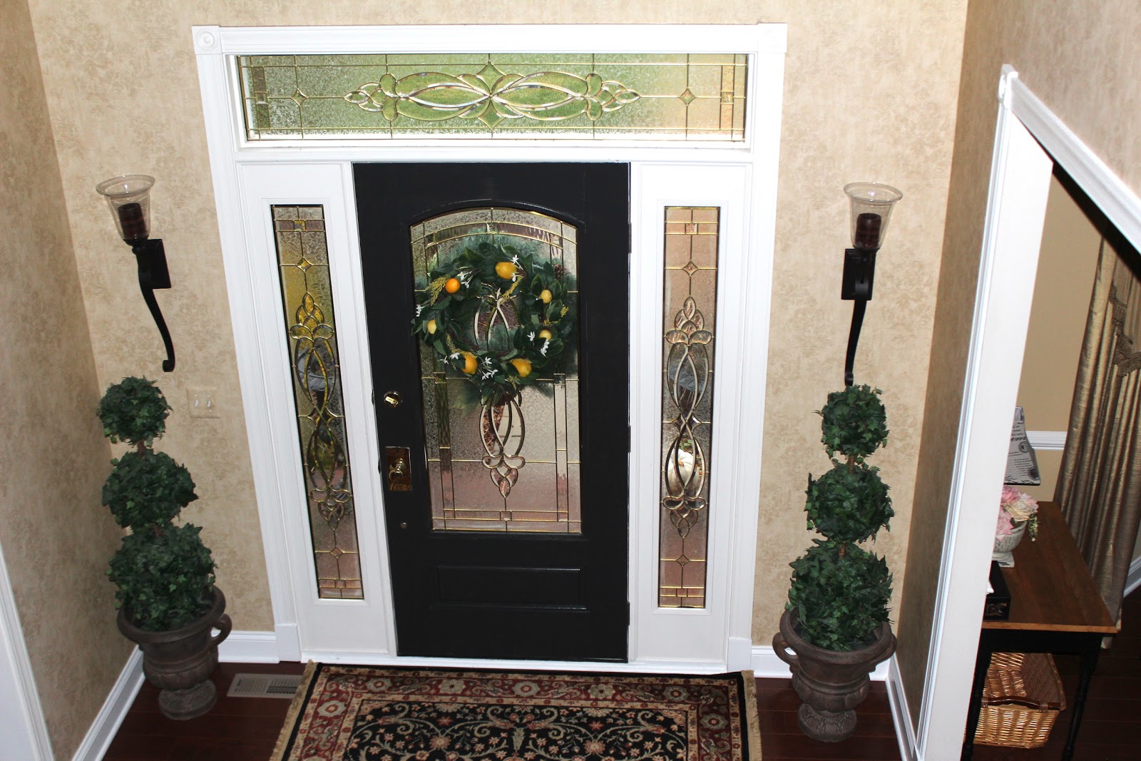 House Of Fabforless Black Doors And Burlap Pillows Black Doors And Burlap Pillows