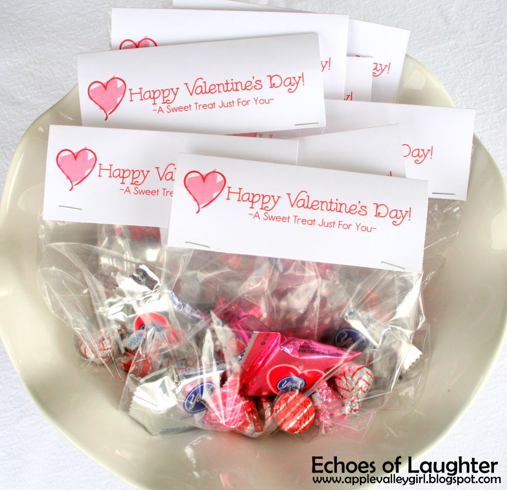 How To Make Valentine Treat Bag Toppers & FREE Printable - of Laughter