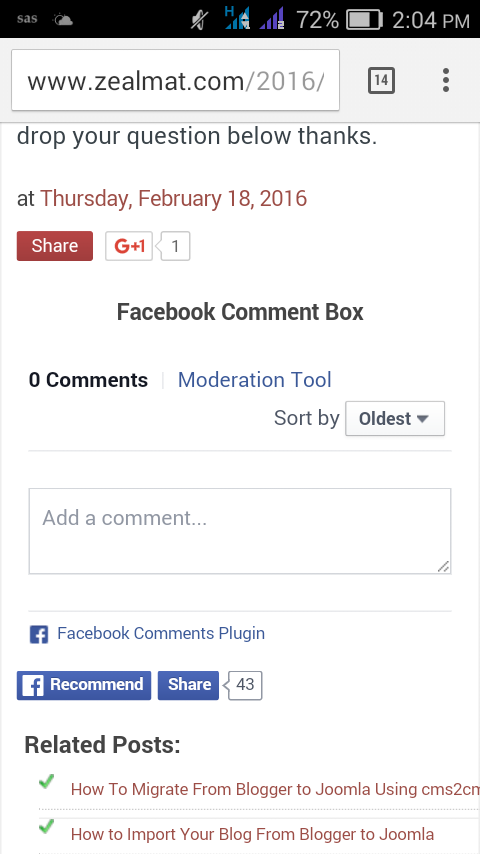 How To Display Facebook Comment box on Blogger Mobile View