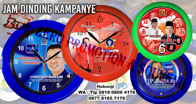 pembuatan jam dinding foto, Jual jam dinding partai promosi ukuran besar  dan logo partai besar untuk Jam Dinding Partai Politik, jam Promosi Pilkada dengan harga termurah