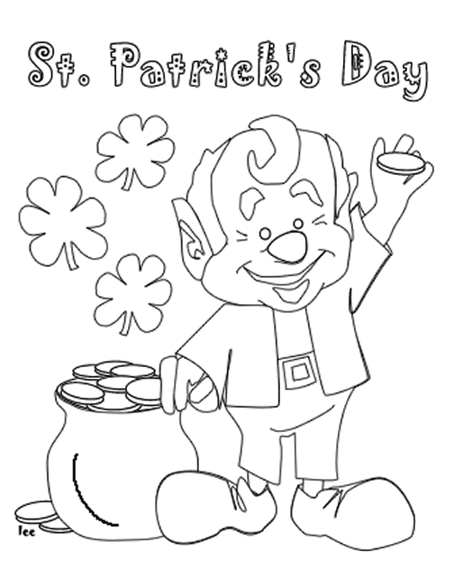 saint patricks coloring sheets