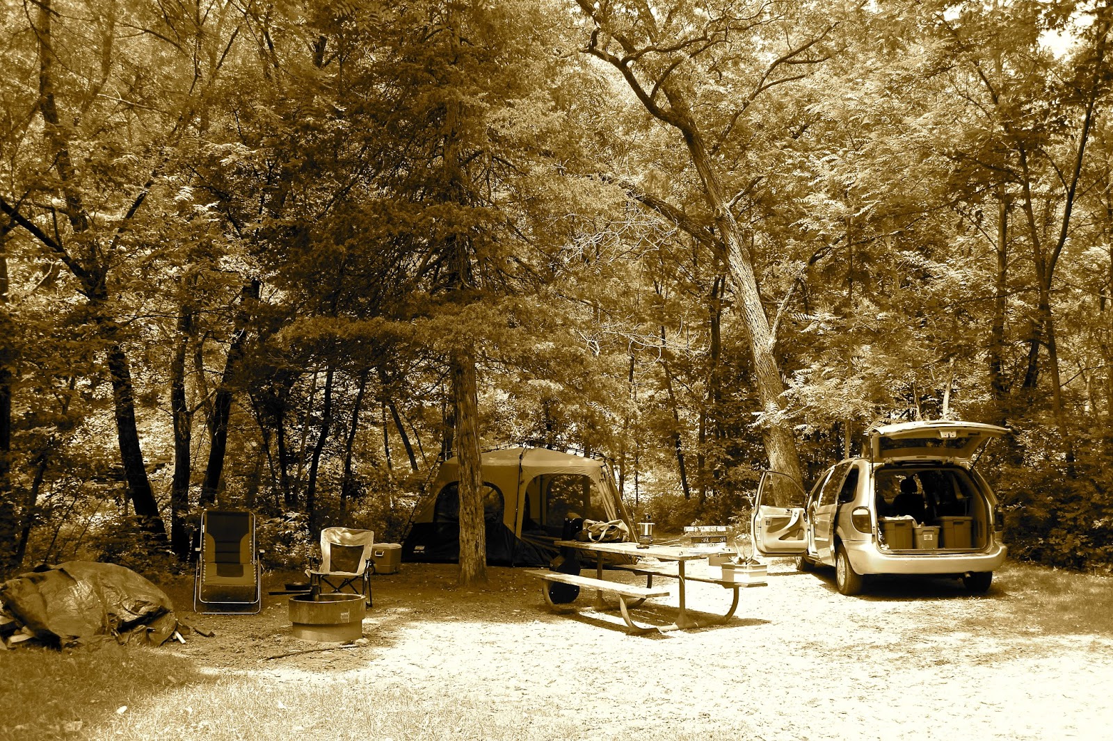 Russman's spot Camping at Whitewater State Park