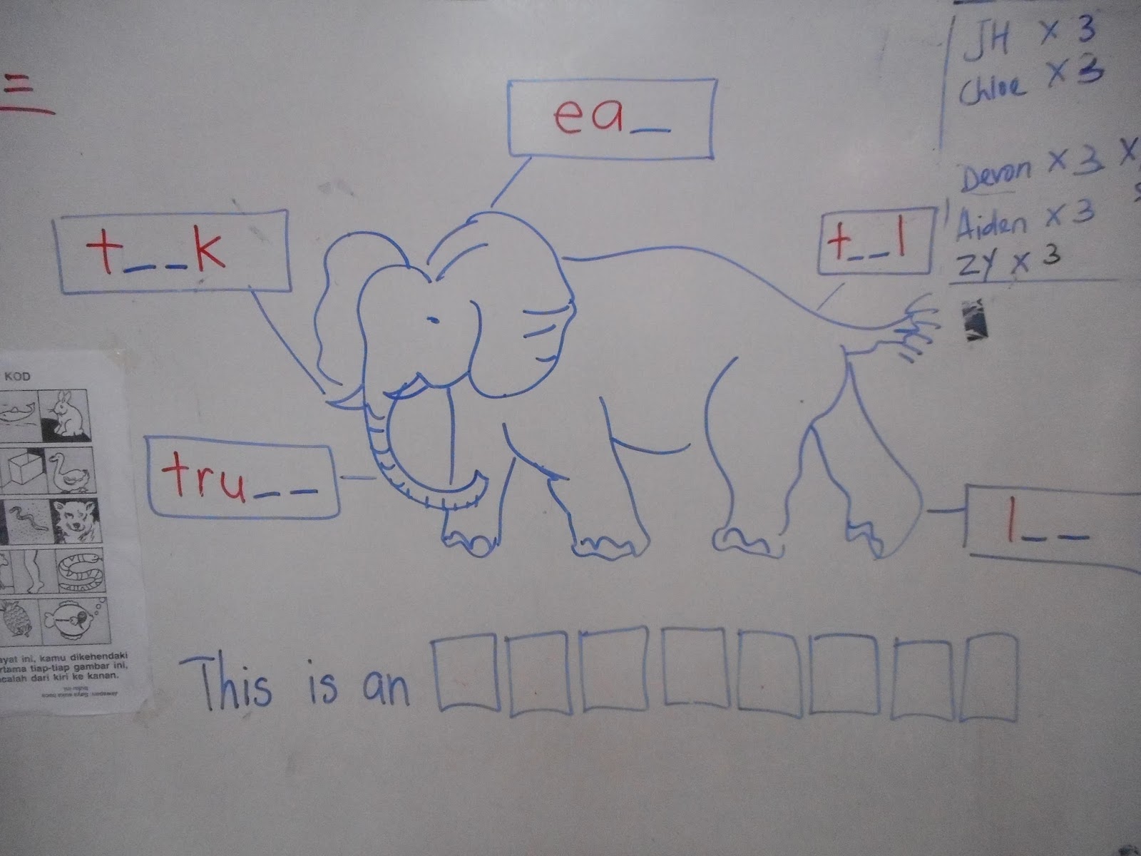 Wonderful & Happy Peers!: Worksheet - Elephant