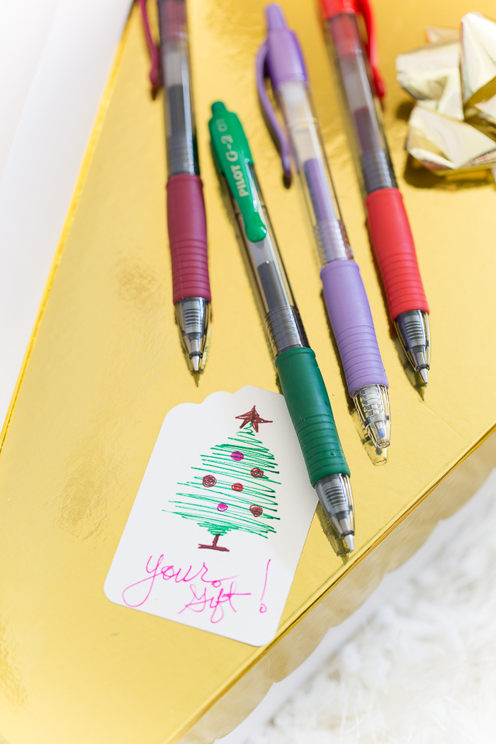 How To Make Your Own Pretty Gift Tags colored pen diy project doodling