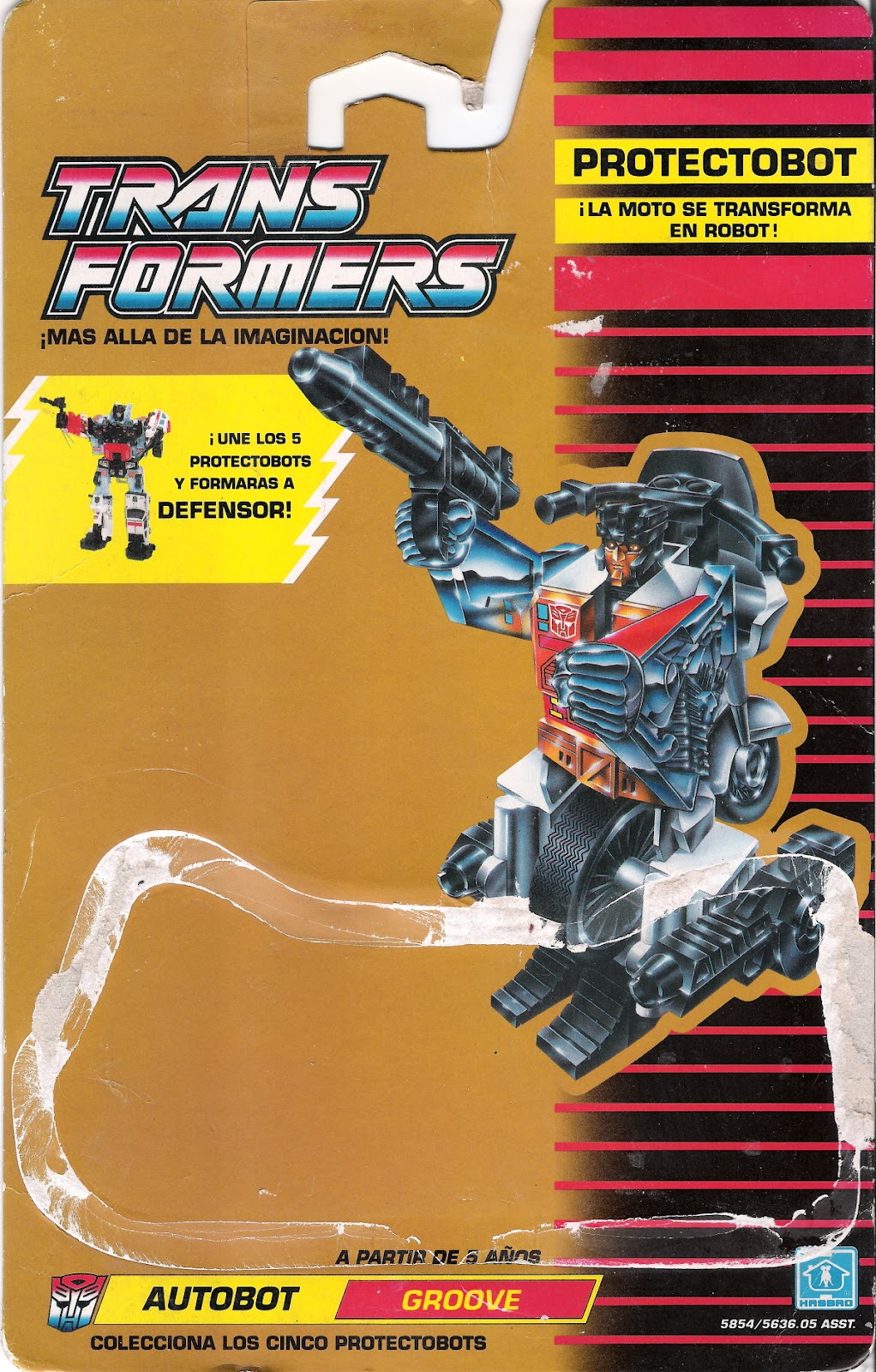 Blackrock's Toybox Transformers Groove's Spanish Packaging