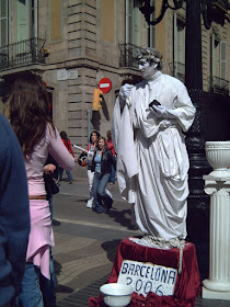 Caesar Living Statue in Las Ramblas, Barcelona