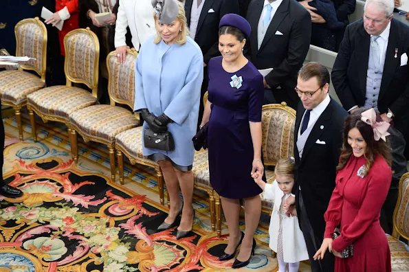 Princess Madeleine, Chris O'Neill and Princess Leonore, King Carl Gustaf and Queen Silvia, Crown Princess Victoria and Prince Daniel, Prince Carl Philip and Princess Sofia 