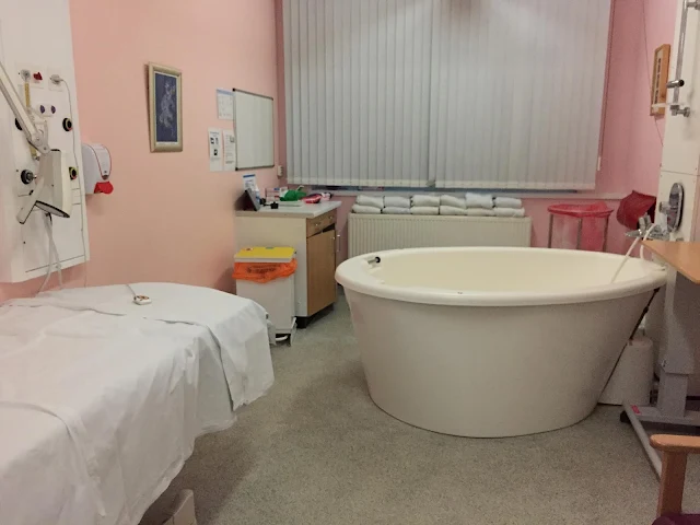 A birthing room at Princess Alexandra Hospital in Harlow Midwife Led Unit