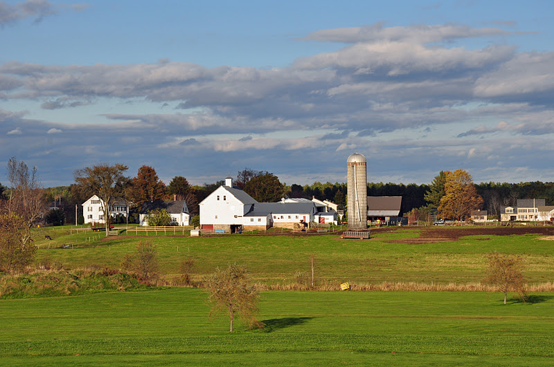 Mary Byrom Dramatic Skies over Maine Farms
