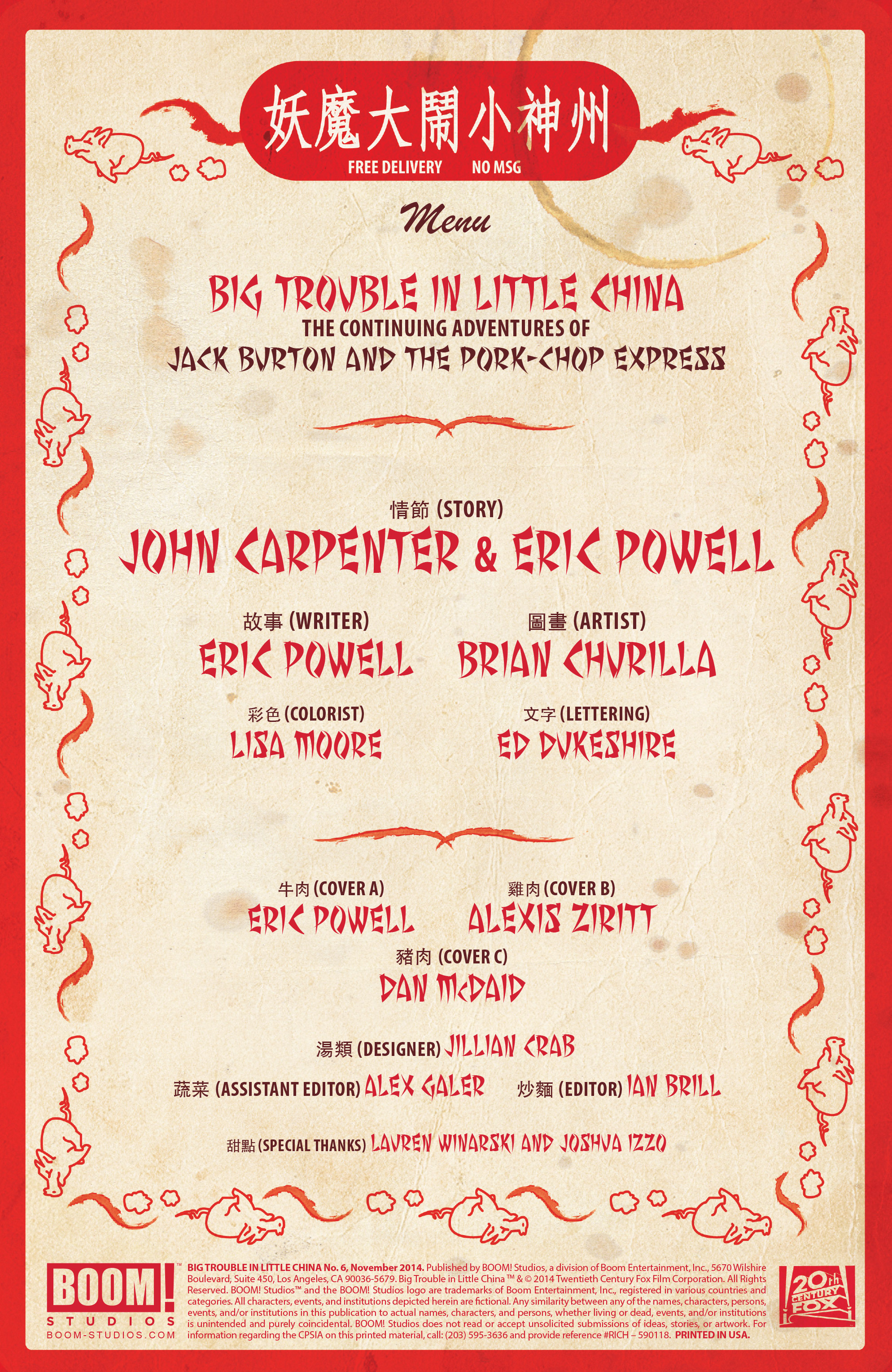 Read online Big Trouble In Little China comic -  Issue #6 - 2