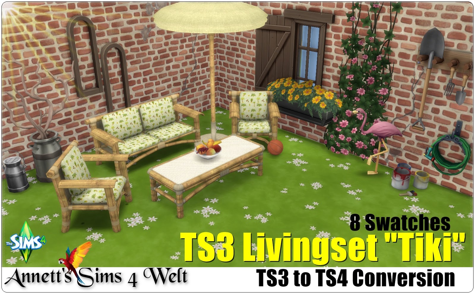 Annetts Sims 4 Welt Living Set Tiki Ts3 To Ts4 Conversion