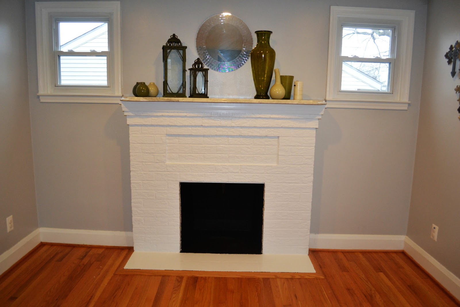 Project StayatHome Mommy Bye Bye Ugly Red Brick Fireplace