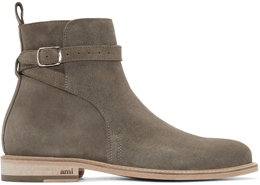 Buckled and Beautiful: AMI Alexandre Mattiussi Ssense Exclusive Taupe ...