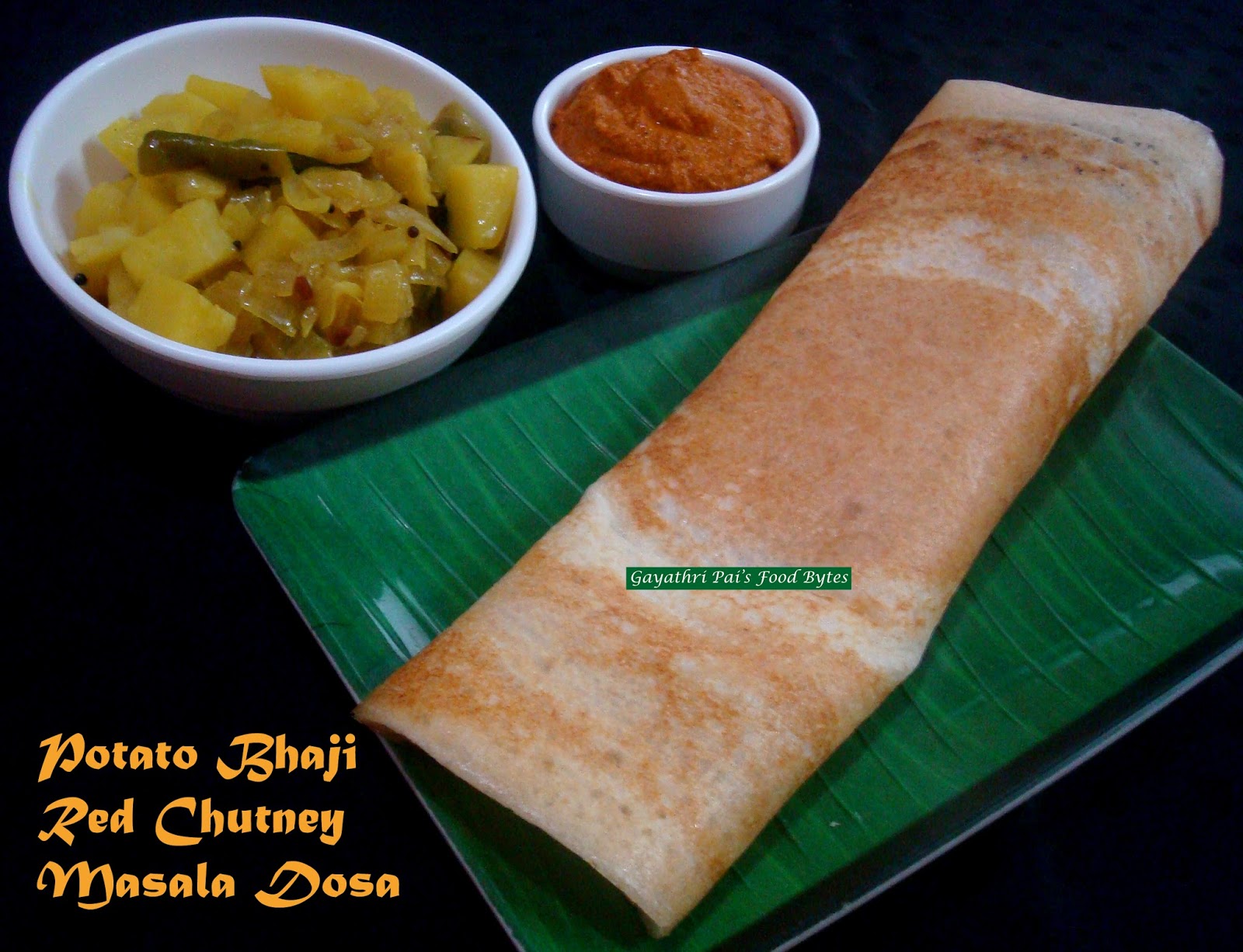 Gayathri Pai's Food Bytes Crispy Masala Dosa with Red Chutney and