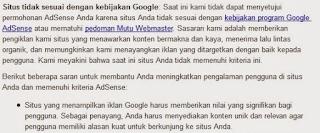 penolakan adsense karena niche penolakan adsense karena niche