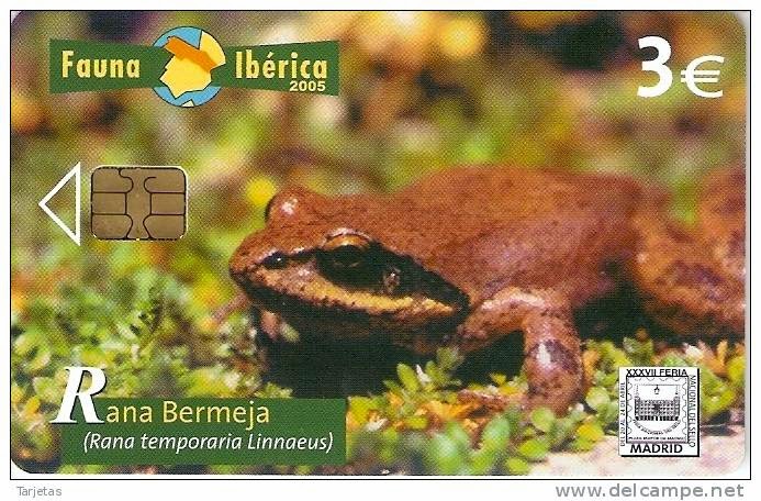 Tarjeta telefónica Rana bermeja (Rana temporaria linnaeus)