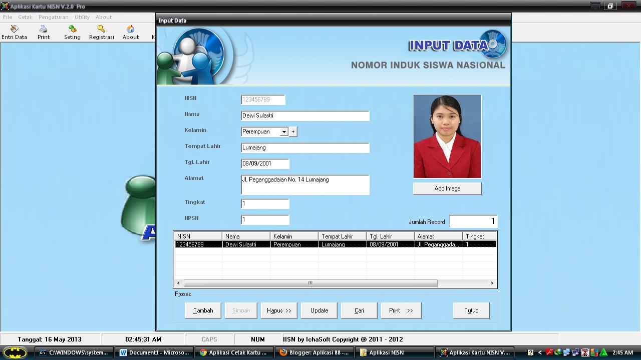 Aplikasi Cetak Kartu NISN V.2.0 Full Version Aplikasi 88