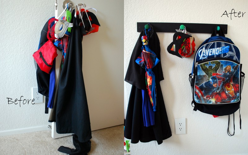 Sunshine And A Summer Breeze DIY Kids Coat Rack For Under 5 Sunshine And A Summer Breeze DIY Kids Coat Rack For Under 5