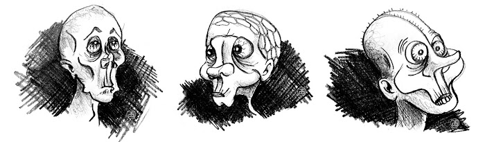 dessin portraits visages momifiés