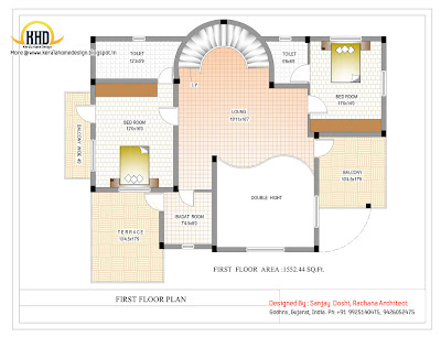 Duplex First Floor Plan Online - 290 Sq M (3122 Sq. Ft.) - February 2012