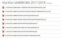Kisi-Kisi UAMBN MA PAI - B. Arab MA Tahun Pelajaran 2017-2018 atau Tahun 2018 Kisi-Kisi UAMBN MA PAI - B. Arab MA Tahun Pelajaran 2017-2018 atau Tahun 2018