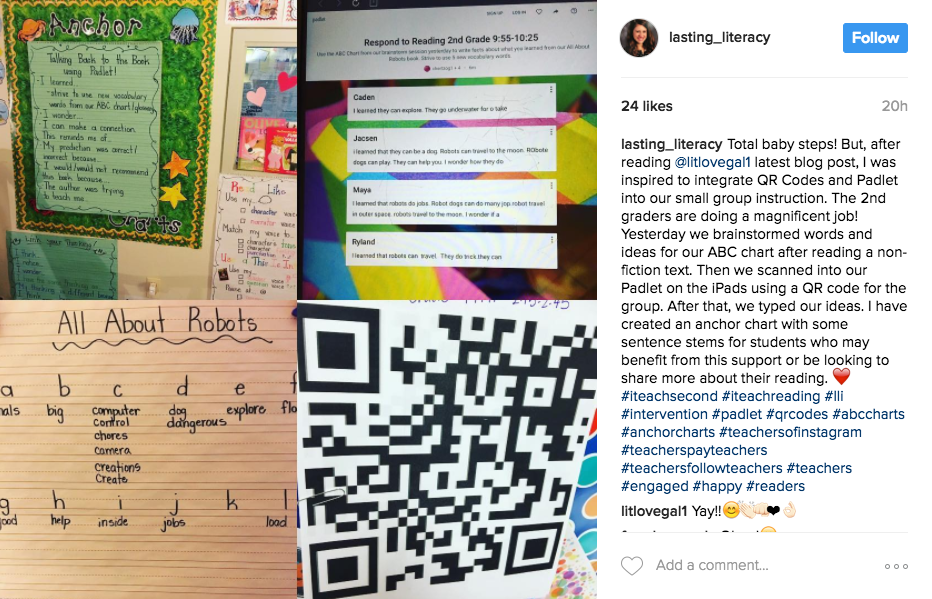 Literacy Loving Gals Using Today's Meet, Padlet Walls and QR Codes for