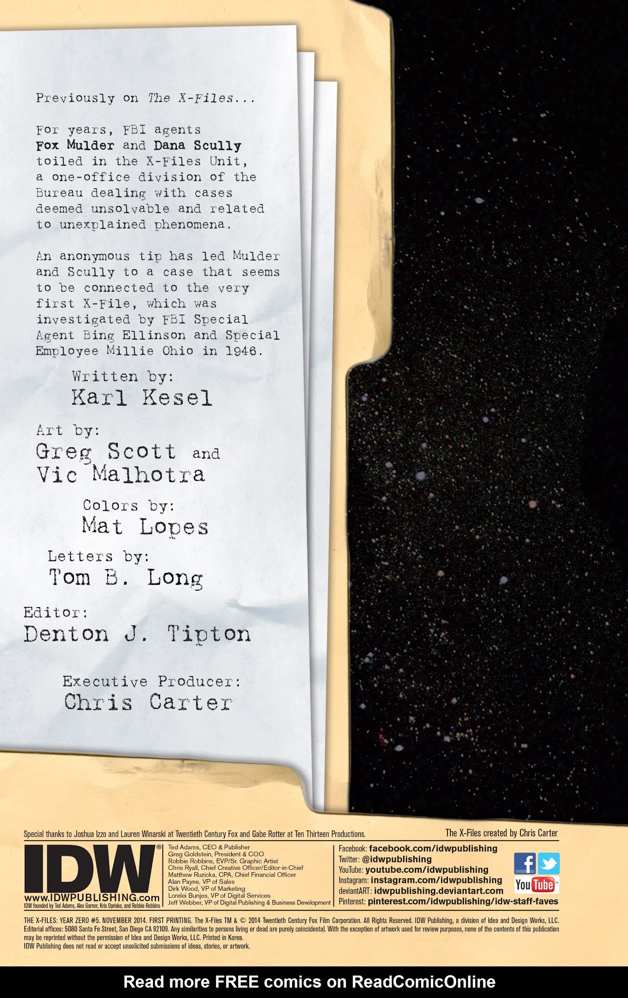 Read online The X-Files: Year Zero comic -  Issue #5 - 2