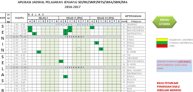 Aplikasi Jadwal Pelajaran Aplikasi Jadwal Pelajaran