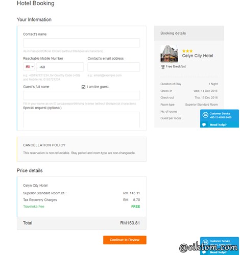cara booking hotel di Traveloka